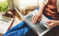 Woman Shopping Online on Laptop