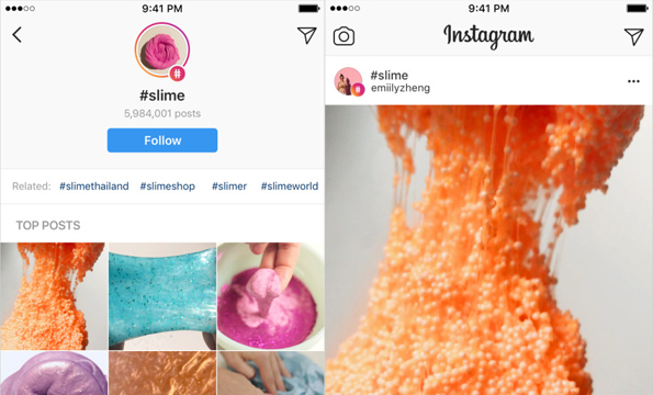 Instagram Follow Hashtag Example
